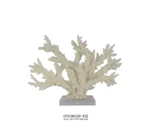 Escultura de coral de resina artificial para aquário, modelo e base acrílica para decoração de casas e hotéis, tema natureza e oceano, por atacado