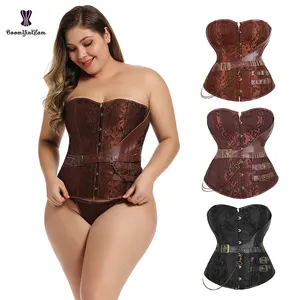 Corpiño gótico de estilo Punk para mujer, corpiño con corpiño, sin tirantes, ropa moldeadora con Espalda descubierta, talla grande, Cosplay