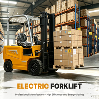 Chariot élévateur électrique à quatre roues de 2 tonnes, hauteur de mât personnalisée pour les opérations de stockage de marchandises en intérieur