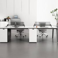 Nouveau bureau de travail modulaire en bois simple et moderne avec hauteur réglable, bureau double pour ordinateur, usage commercial