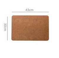 Set de table en cuir PU de style européen, résistant à l'huile et isolant thermique, pour restaurant, hôtel, table à manger, tapis