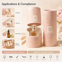 Emballage OEM personnalisé en tube de papier de luxe pleine taille pour coffrets cadeaux de parfum, huiles essentielles, shampoings et lotions, finition effet dépoli