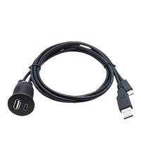 Câble d'extension étanche USB3.0/USB2.0 Type-C pour tableau de bord de bateau monté sur véhicule, 1m, en cuivre étamé, pour connexion au panneau