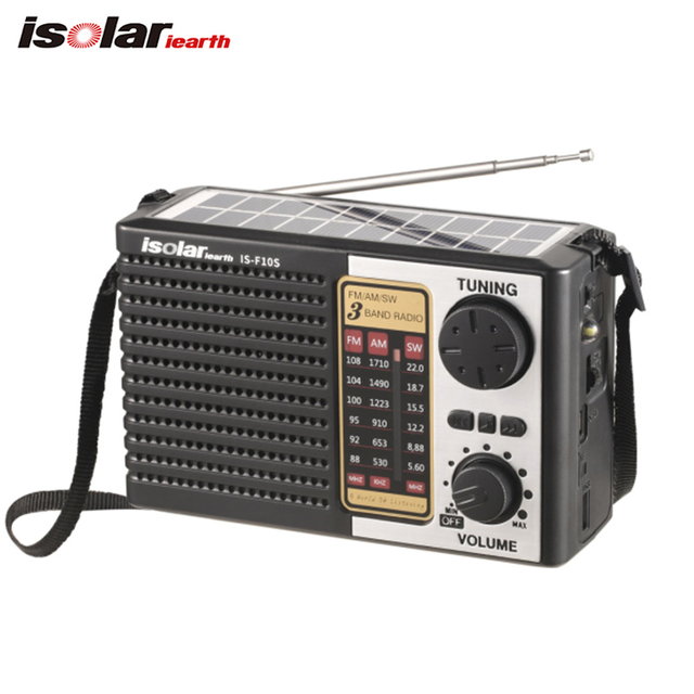 IS-F10BTS Newest Outdoor Rechargeable Solar Radio Retro Multi-band Radios Wireless Speaker Radio Fm