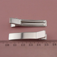 3.5cm 4.8cm Argent Rectangle Arqué Métal Pinces Alligator avec Double Prongs Canard Épingles À Cheveux Barrettes À Cheveux