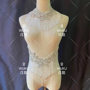 Wuku 2020 applique con collana decorativa e bordi in nappa - Product Image 5