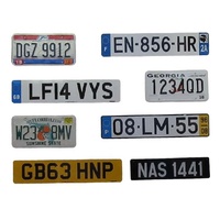 Personalizado de aluminio en blanco del coche de marcha atrás Vista trasera Hd Eu Matrícula