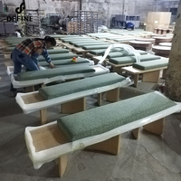Vente en Gros de Meubles de Chambre à Coucher Chaise Longue Ottomane Moderne Tabouret en Bois Massif Coussin Doux Banc de Lit Long