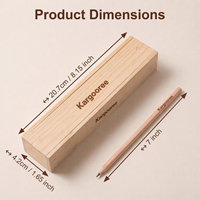 Coffret promotionnel de 12 crayons de couleur en bois naturel de 7 pouces avec règle, taille-crayon et logo gravé sur mesure – Papeterie