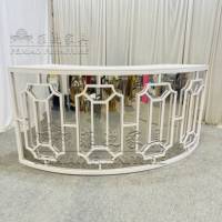 Table de bar ronde en acier inoxydable et verre, comptoir de bar pour événements, location pour fêtes