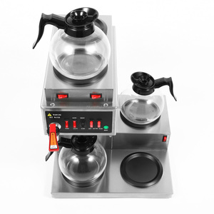 Commercial Stainless Steel Single Head Coffee Brewer Drip Coffee Maker with Carafes Decanter Warmer Plates - Product Image 2