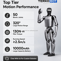 Robot Humanoide Bípedo TERKOBOT Gen1 de Fábrica con Caminata Autooptimizada y Equilibrio Antidisturbios para la Enseñanza Universitaria de STEM
