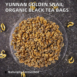 Thé noir biologique fermenté Yunnan Dian Hong Golden Snail en vrac, en sachet et en boîte, nouvelle génération, amincissant - Product Image 2