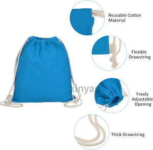 <strong>Custom</strong> Logo Printed Soft Organic Canvas Cotton <strong>Drawstring</strong> <strong>Bags</strong> with Recyclable Gift Tie Packaging for Dust Removal Storage <strong>Bag</strong> - Product Image 4