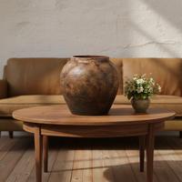 Nouveau pot de fleurs moderne en fibrociment écologique de haute qualité, durable, capacité 60L, sculpté à la main, pour maison, villa, salon, jardin