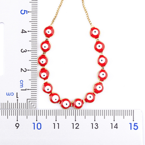 QIKU Fashion Design occhio del <span class=keywords><strong>male</strong></span> arcobaleno perline fatte a mano in cristallo intarsiato braccialetto turco da donna regolabile per festa regalo fortunato - Product Image 6