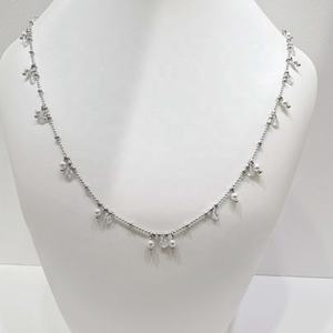 Collar delicado de plata de ley 925 con circonitas multicolor, joyería fina para mujer, collares de cuentas personalizados para el verano. - Product Image 3