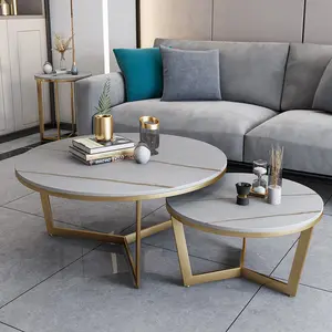 Mesas de <span class=keywords><strong>centro</strong></span> de Metal de lujo para sala de estar, mueble móvil de tamaño pequeño, causal, pequeño CBM, pequeño espacio - Product Image 1
