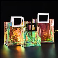 Sac écologique transparent givré pour vêtements de blanchisserie, pochette cadeau en plastique avec cordon de serrage, vente en gros,