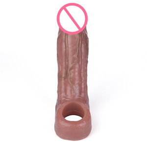 <span class=keywords><strong>FAAK</strong></span> 男士 100% 防水液体硅胶空心阴茎套成人情趣用品加长加厚封闭式设计 S8127 - Product Image 2