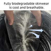2026 FURINA Perruque pour homme en cheveux indiens humains lisses, modèle Head Horse, couleur 1B, avec base en cuir PU fin et dentelle, pour un ajustement ultra-confortable et un son de coupe agréable
