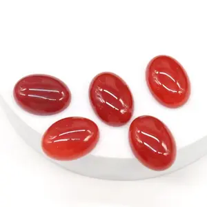 Natuurlijke Edelsteen Sieraden Cabochon Kralen Ovaal Rood Jade Agaat Quartz Groothandel