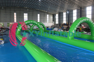 Deslizamiento y tobogán para fiesta en la piscina, tobogán inflable de 500 pies de largo, tobogán de tubo de agua para el vientre de la ciudad para fiestas, eventos, patio trasero - Product Image 6
