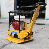Compacteur à plaque vibrante thermique haute performance, portable, pour le compactage de gravier et de sols, idéal pour la réparation de chaussées