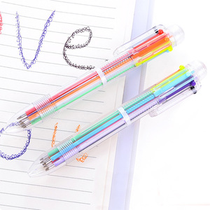 Bolígrafo multicolor de estilo japonés y coreano, creativo, lindo, de dibujos animados, multifuncional, con botón pulsador, personalizado. - Product Image 1