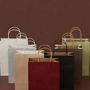 Sacs en papier épais personnalisés en gros pour la vente à emporter, emballages pour café et thé au lait, sacs cadeaux en papier - Product Image 6