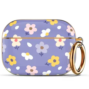 Capa protetora para airpod amazon, design floral, para meninas, estiloso, engraçado, design floral, para airpod 3 pro 2 1