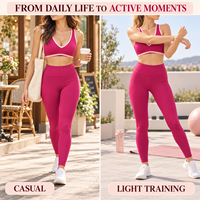 Soutien-gorge de yoga pour femme à logo personnalisé, haute élasticité, décolleté en V profond, vêtement de loisirs contrastant, extensible, doux, respirant, en matériau écologique de qualité supérieure