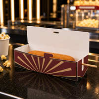 Boîte à hot-dogs pliable pour vente à emporter, conception personnalisée imprimée, emballage alimentaire jetable écologique, fabricant en gros