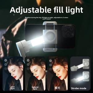 M01 stabilisateur de cardan professionnel à 3 axes lumière LED Selfie Stick télécommande intelligente avec suivi du visage <span class=keywords><strong>pour</strong></span> téléphones mobiles - Product Image 4