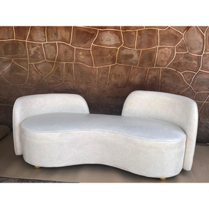 Sofá Curvo Moderno Tapizado, Sillón de Lujo de Diseño Contemporáneo para Sala de Estar, Muebles de Hotel - Product Image 2