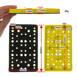 Plato de Lijado Rectangular de 80*133mm, 54 Agujeros, 4 Pernos, con Velcro, Libre de Polvo, para Herramientas Abrasivas, Pulido y Lijado - Product Image 3