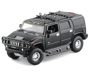JKM1/32 2008 H2越野合金汽车模型六门转向减震器声光模型汽车玩具
