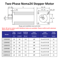 DC24V ~ 50V 3.0A 3-sumbu Motor Driver Stepper 1.6/2.1/2.5/3.1/3.5/3.8N.m 2 fase Nema24 3-Axis buka Loop Motor Stepper Kit Driver