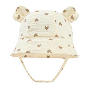 Sombrero de bebé recién nacido otoño algodón infantil sombreros de cubo para niñas niños lindo impreso pescador gorras niños pequeños Panamá <span class=keywords><strong>gorra</strong></span> de sol 3-12 <span class=keywords><strong>M</strong></span> - Product Image 6