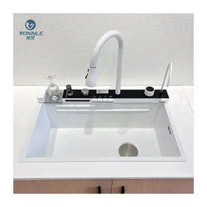 Lavello multifunzione All-in-one da cucina 304 in acciaio inox smart lavelli da cucina lavello da cucina a cascata