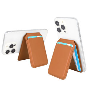 RFID blocco logo personalizzato sottile minimalista in pelle Pu titolare della carta magnete <span class=keywords><strong>porta</strong></span> carte magsafe portafoglio con supporto - Product Image 2