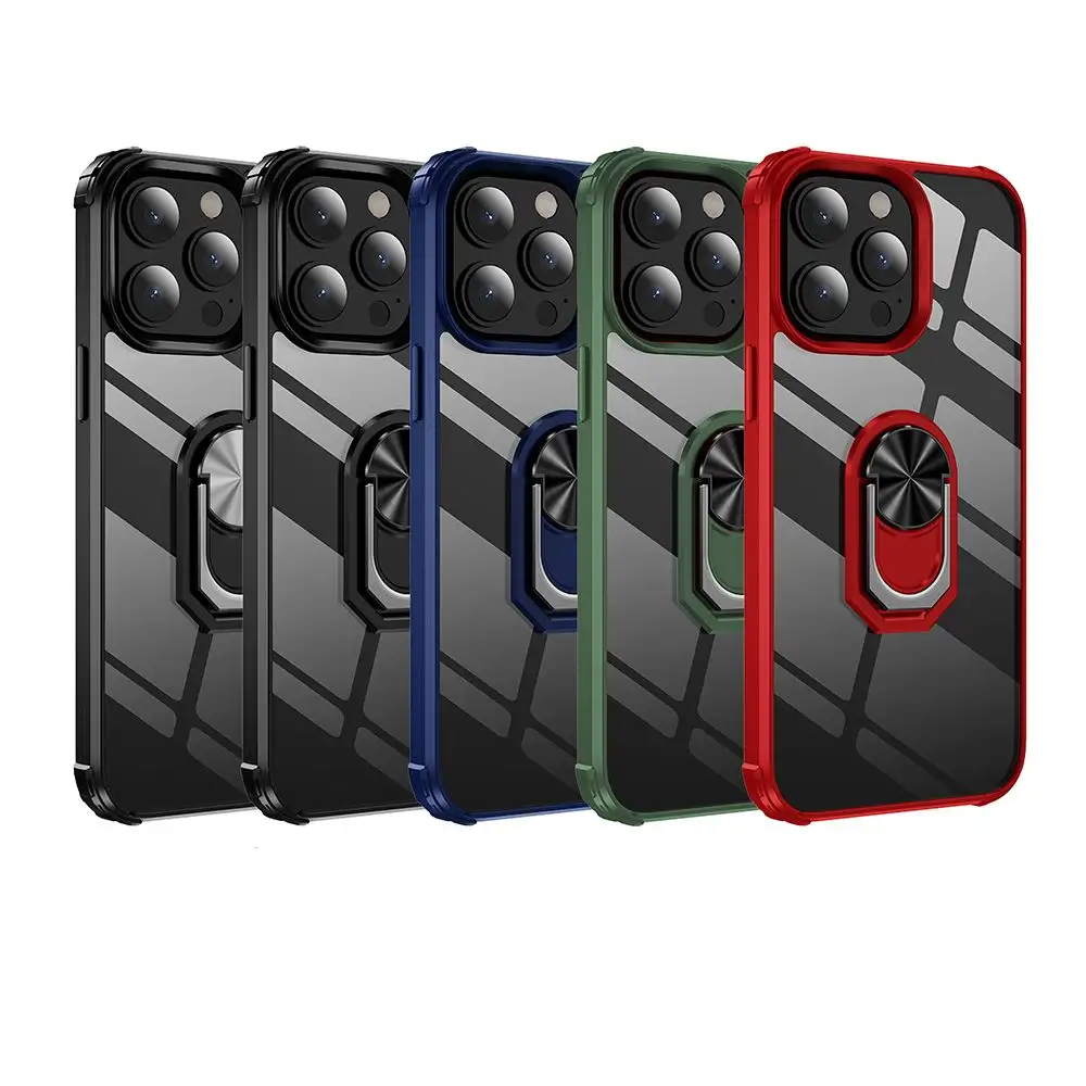 Ring Holder Magnet Shockproof Phone Case For Iphone 14 Pro Armor Defender Back Cover