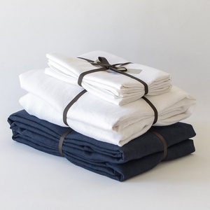 Pure Linen Summer Cover Natural Bamboo Cloth Linen <b>Flat</b> Sheet Pillowcase <b>Flat</b> Sheet Set Linen Bedding Set for Home Hotel - Product Image 1