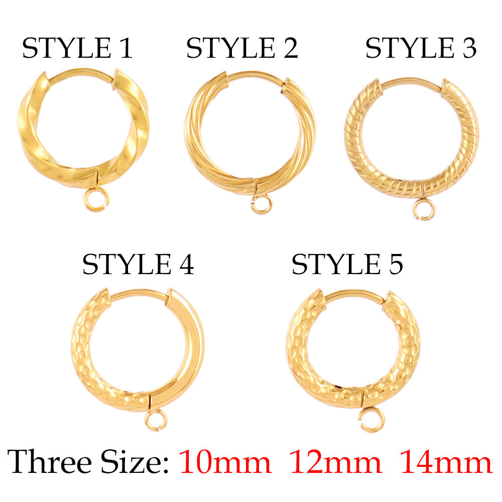 Earring Hooks Huggie Hoop Earring Findings Stainless Steel Huggie