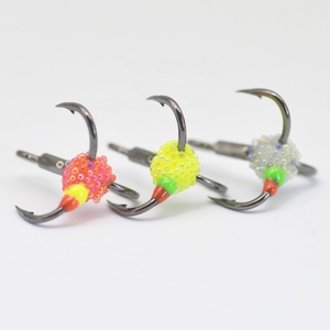 Hameçons triples de haute qualité pour la pêche sur glace, leurres de pêche sur glace, ensemble de leurres de pêche, hameçons triples en acier à haute teneur en carbone, super résistants - Product Image 2