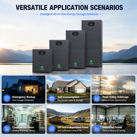 Système de stockage d'énergie résidentiel 12kW 16kWh, double MPPT 9kW+9kW, 200A, UPS 10ms, certifié CE FCC UN38.3 UL1973, avec sortie biphasée 120/240V