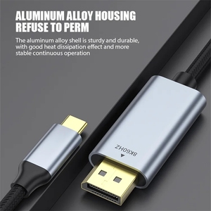<span class=keywords><strong>C</strong></span>âble en nylon tressé <span class=keywords><strong>USB</strong></span> Type <span class=keywords><strong>C</strong></span> <span class=keywords><strong>vers</strong></span> <span class=keywords><strong>DisplayPort</strong></span> <span class=keywords><strong>C</strong></span>âble 8K 60Hz 4K <span class=keywords><strong>144Hz</strong></span> Type <span class=keywords><strong>C</strong></span> <span class=keywords><strong>vers</strong></span> DP - Product Image 5