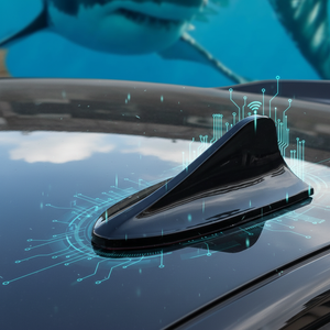 Antenne universelle en forme d'aileron de requin pour montage sur toit de voiture, antennes de communication radio universelles - Product Image 3