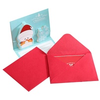 Tarjeta de vacaciones reciclada personalizable Mensaje de dibujos animados lindo creativo tarjeta de felicitación de Navidad bendición de Año Nuevo tarjeta de agradecimiento de lujo