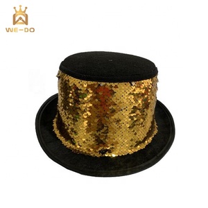 <span class=keywords><strong>Carnaval</strong></span> Mariages Brillant Paillettes Magicien Costume Haut Chapeaux De Fête D'anniversaire - Product Image 2